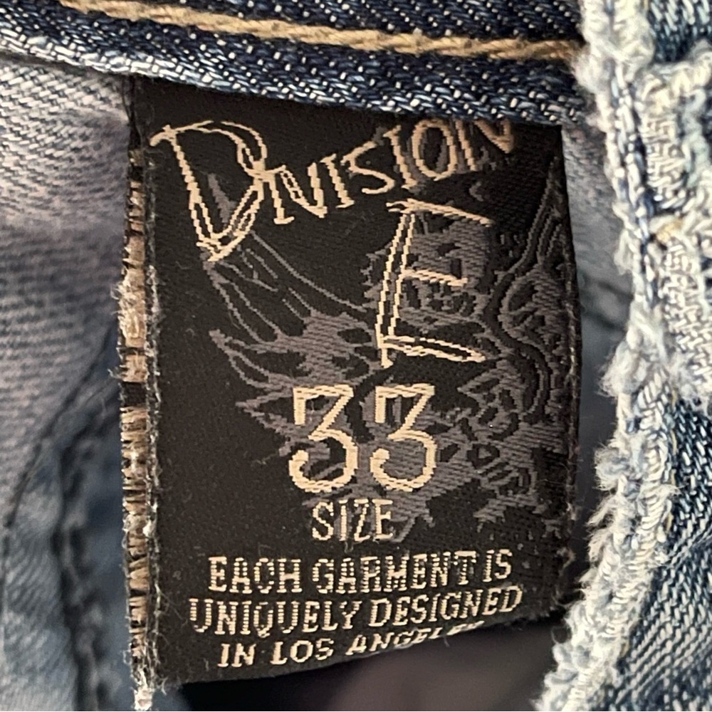 Division E Flap Pockets Distressed Bootcut Jeans … - image 7